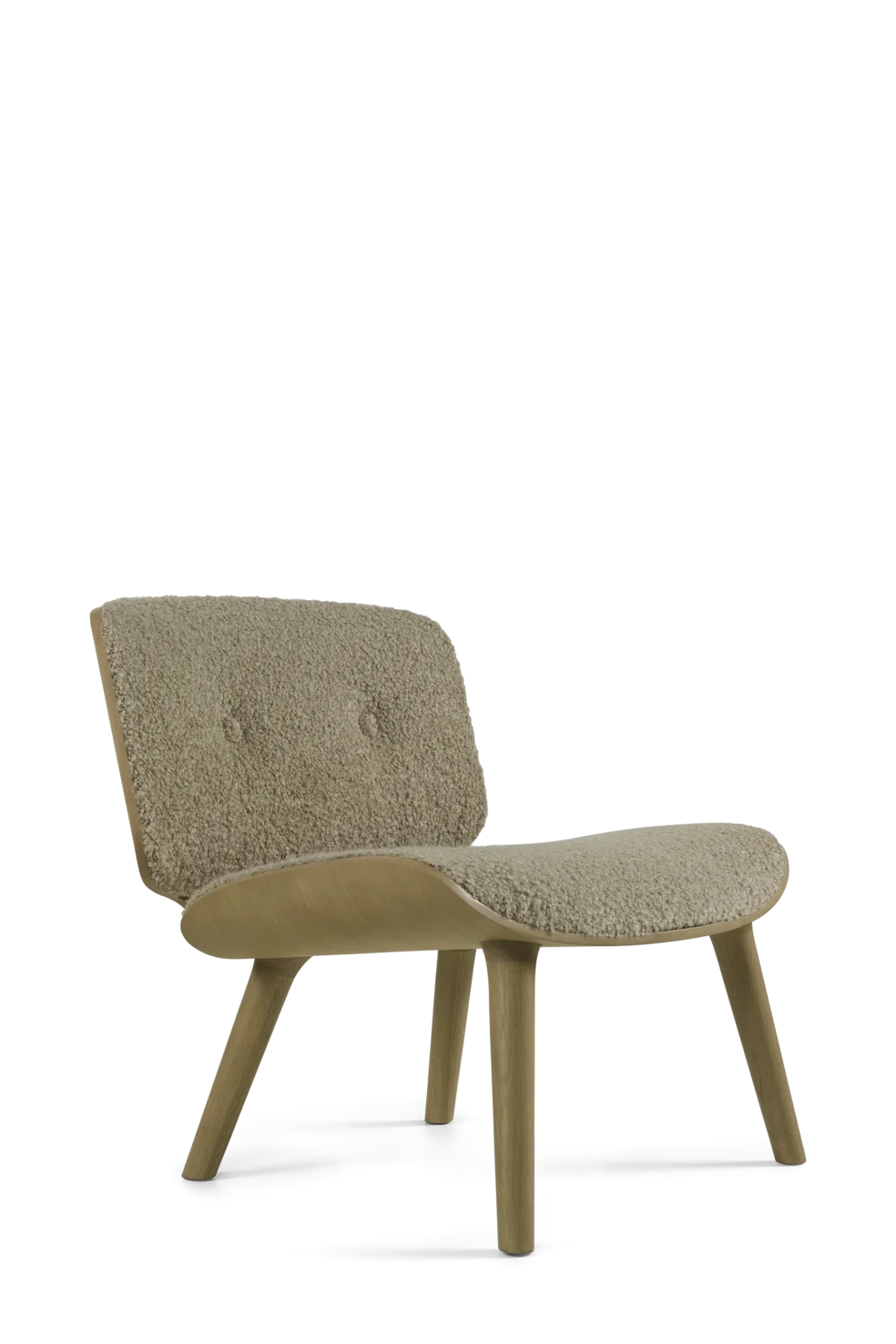 Nut Lounge Chair Blushing Sloth Melange Mohair front view